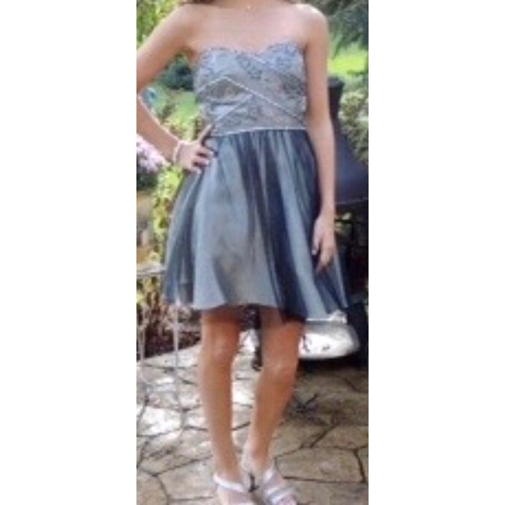 Silver Homecoming Dress